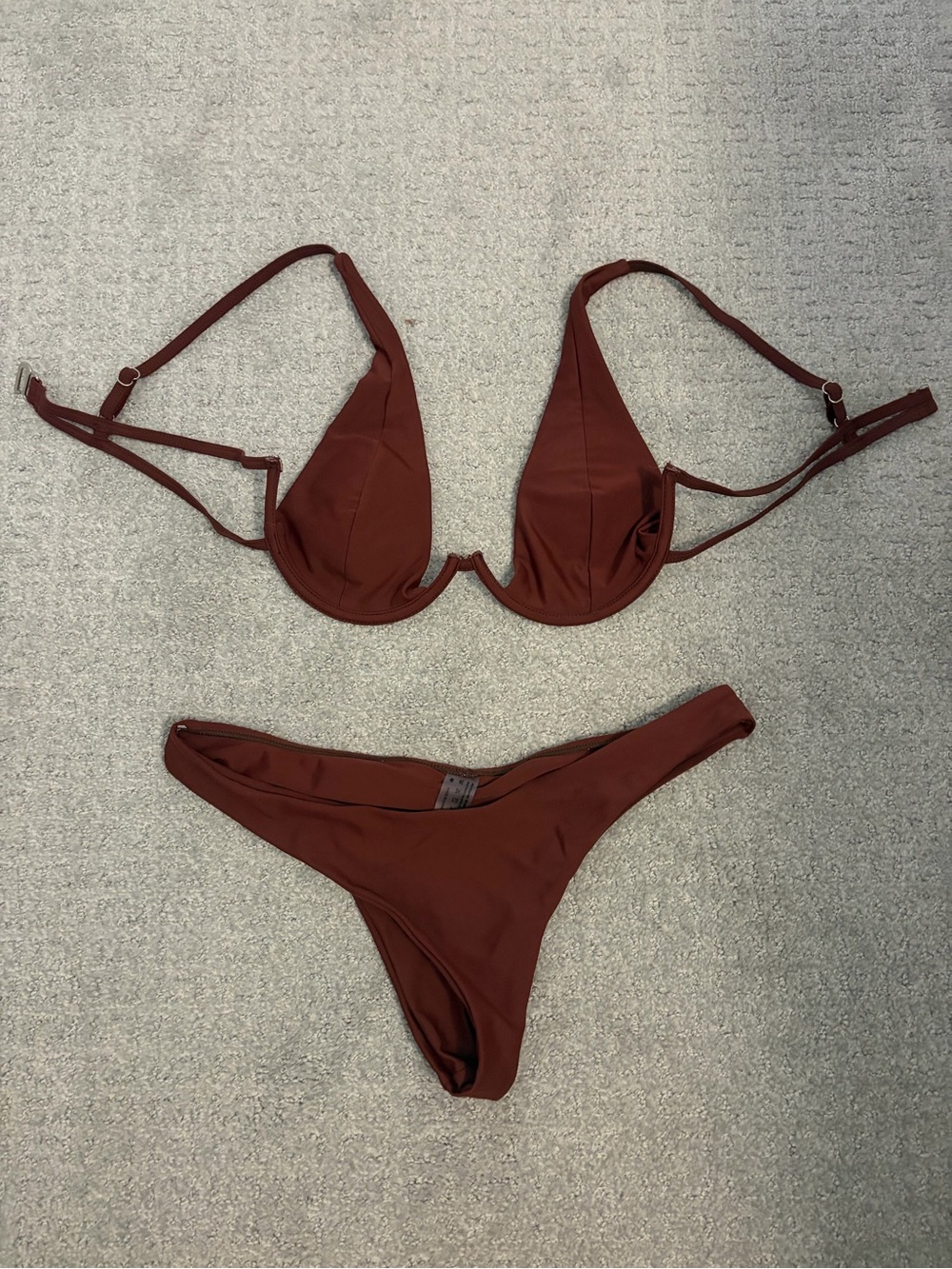 Women’s Maroon Two-Piece Bikini Set